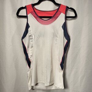 Lucky in Love White and Pink Tank Top